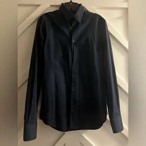 Versace Trend Collection Dress Shirt Mens 15.5/39 Luxury NAVY